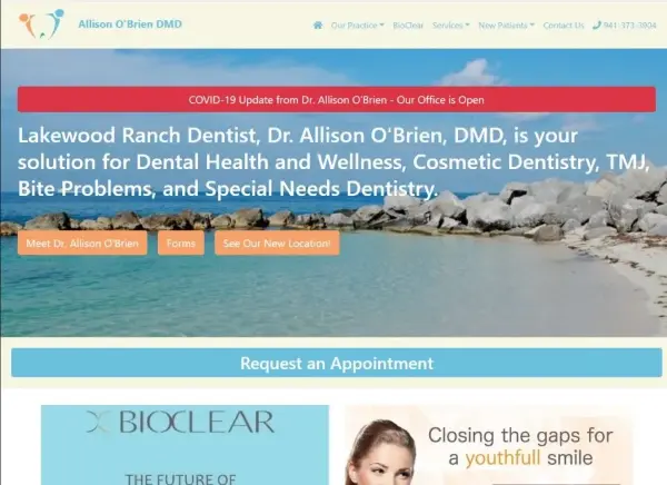 custom website for LWR dentist LWR